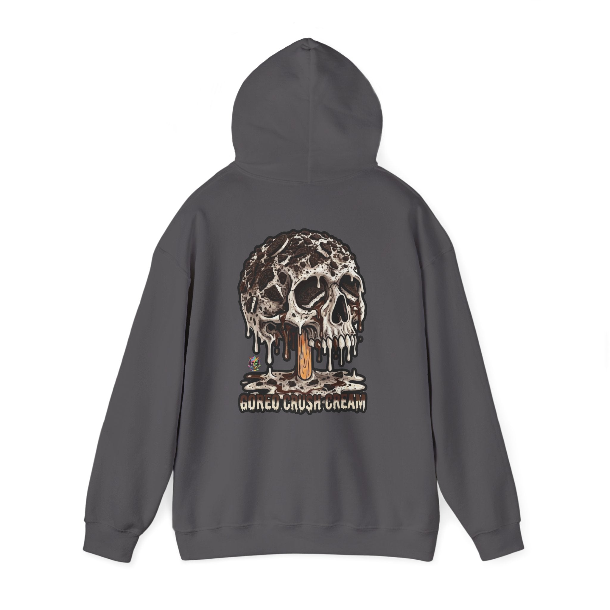 Skullcream-Goreo Crush Cream Hoodie | Dripping Skull Graphic