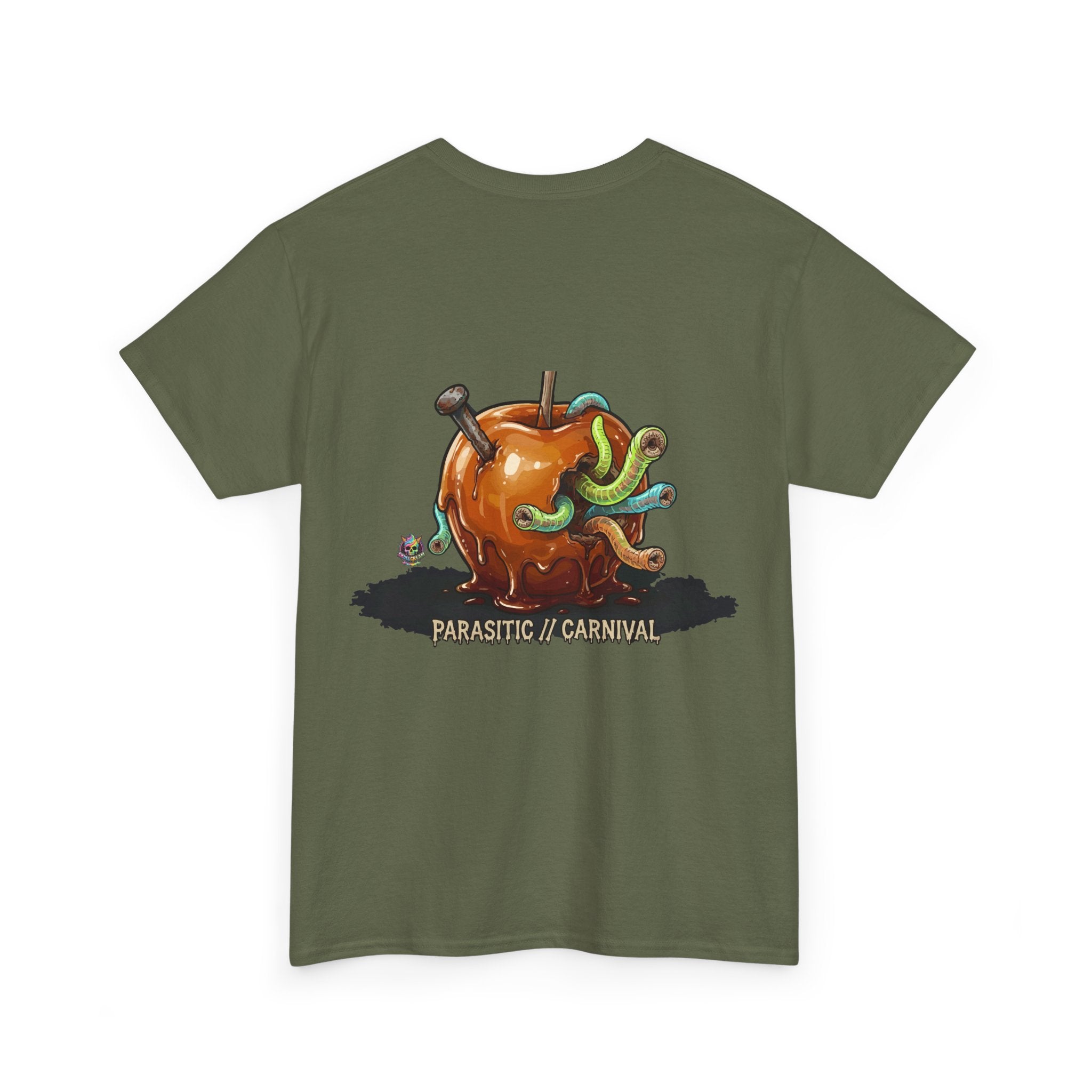 Skullcream Carnival Caramel Apple - Spooky Candy Apple Graphic T-Shirt