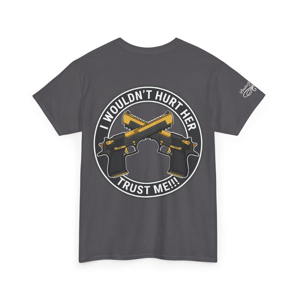 Protective Dad-Pistols T-Shirt | Here’s Your Warning | White Font