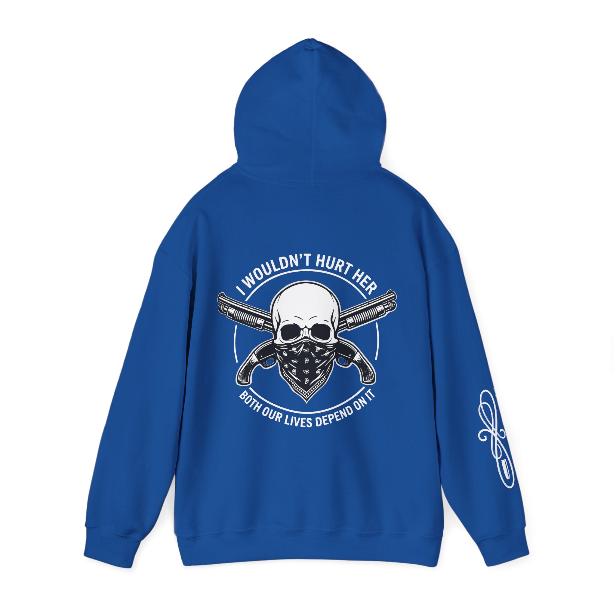 Protective Dad-Sawed Off Shotguns Hoodie | Here’s Your Warning | White Font