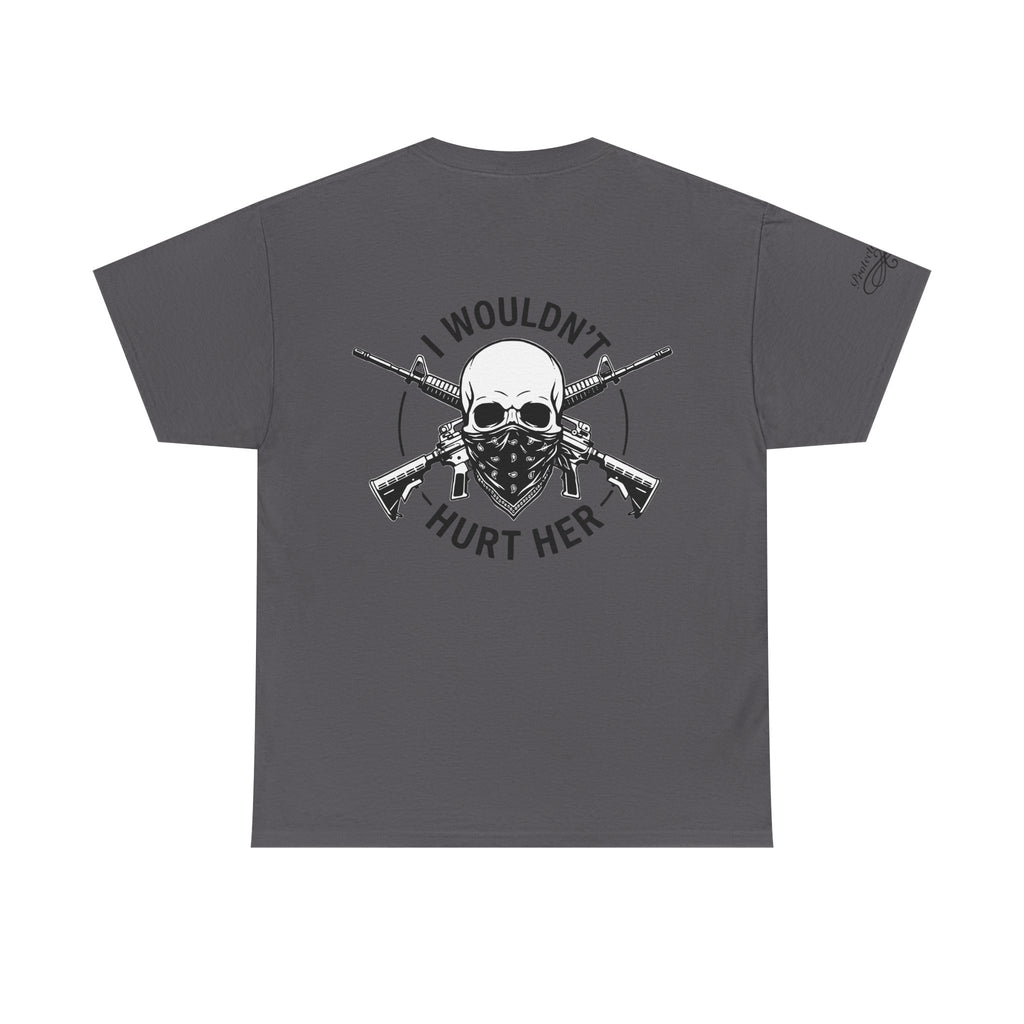 Protective Dad Assault Rifles T-Shirt | Here’s Your Warning