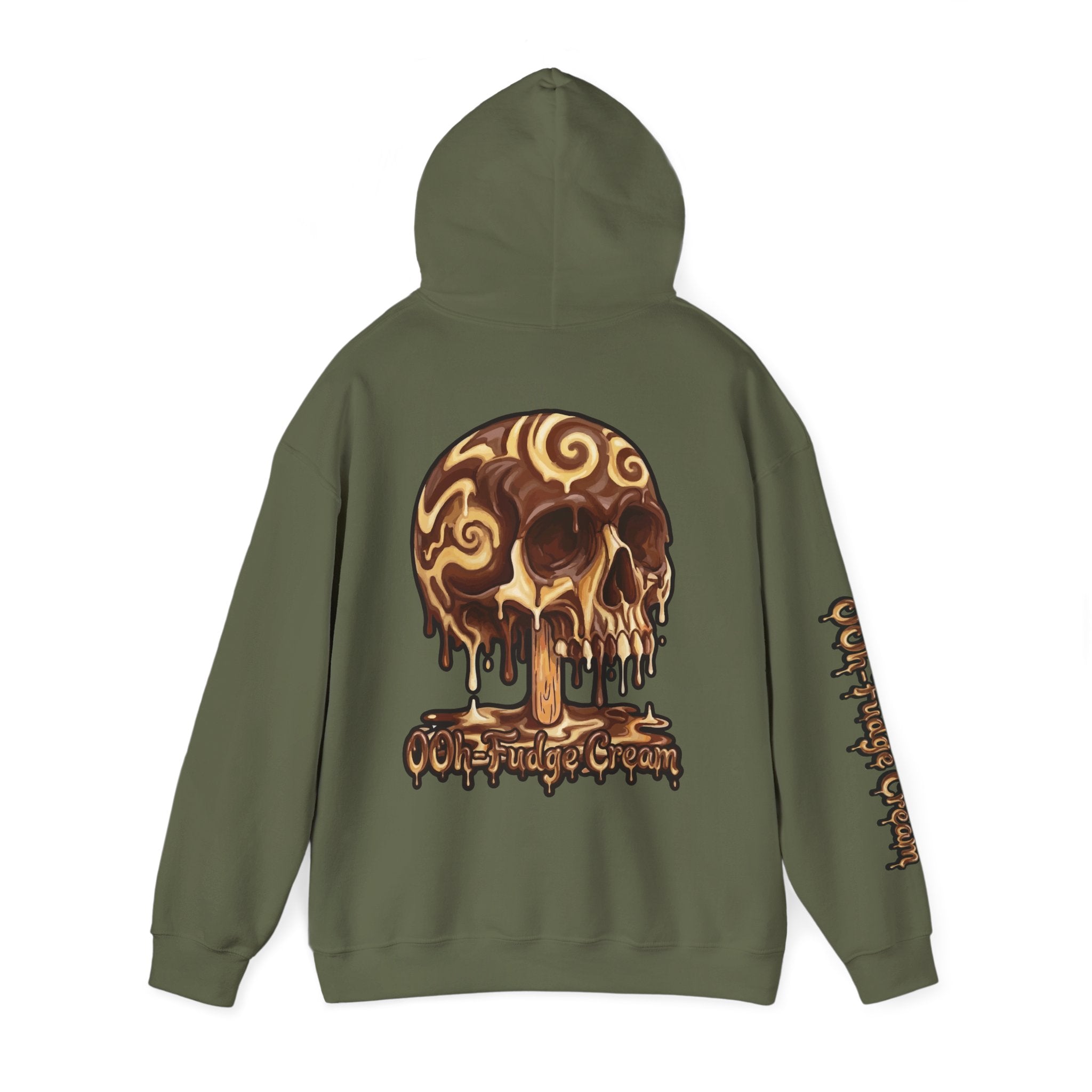 Skullcream-Ooh-Fudge Cream Hoodie | Dripping Skull Graphic