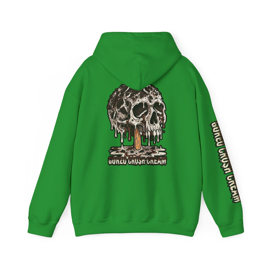 Skullcream-Goreo Crush Cream Hoodie | Dripping Skull Graphic