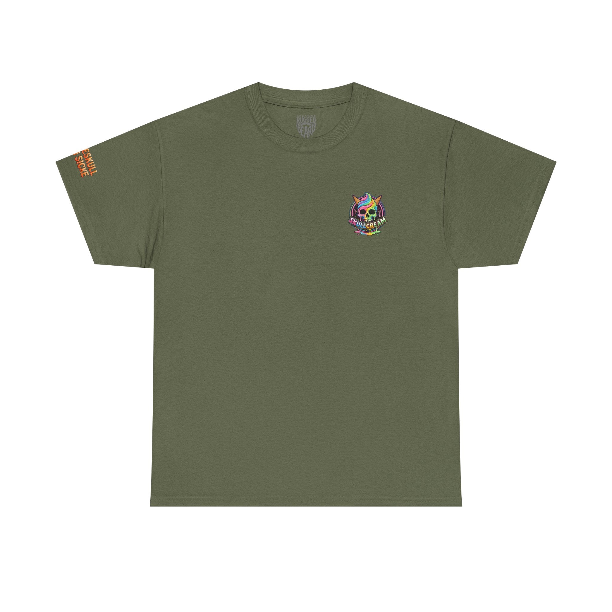 Skullcream-Orangeskull Cream Sickle T-Shirt | Colorful Drip Graphic Tee