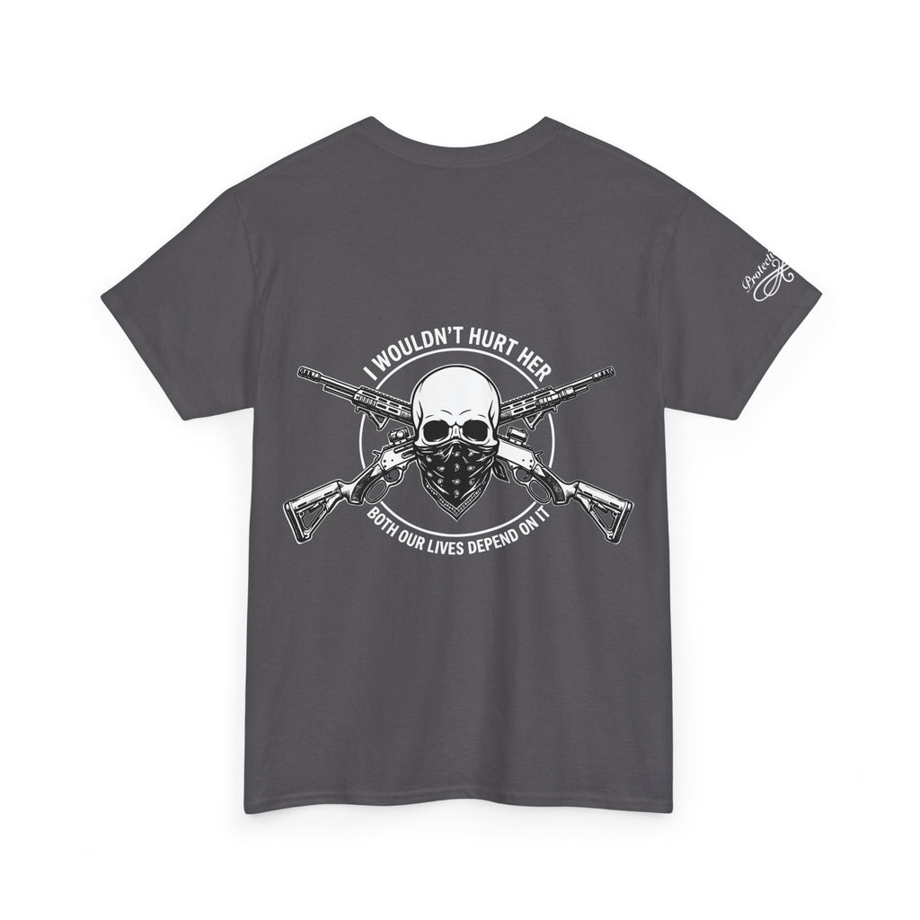 Protective Dad-Lever Actions T-Shirt | Here’s Your Warning | White Font