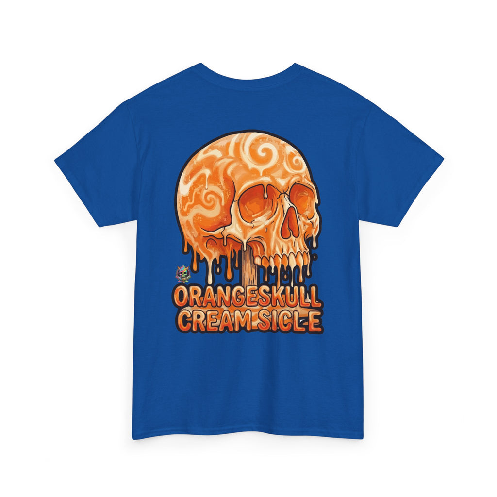Skullcream-Orangeskull Cream Sickle T-Shirt | Colorful Drip Graphic Tee