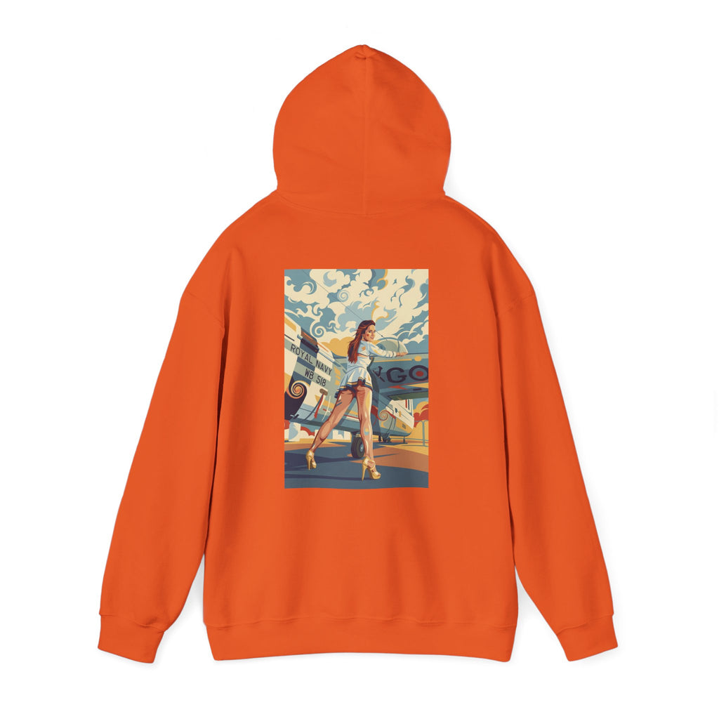 Yes Sir-Pin Up Stewardess Hoodie | Parental Advisory  for the Bearded