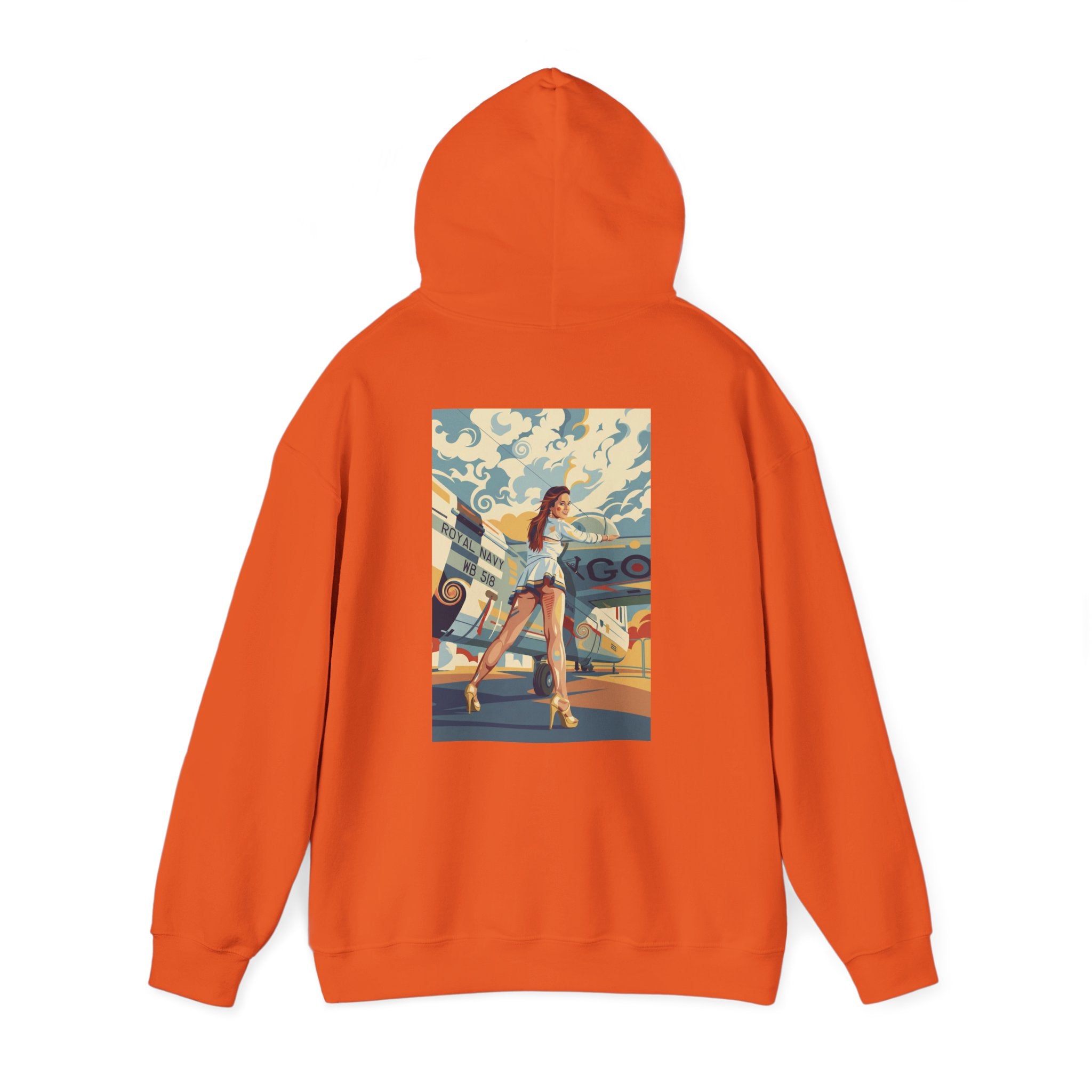 Yes Sir-Pin Up Stewardess Hoodie | Parental Advisory  for the Bearded