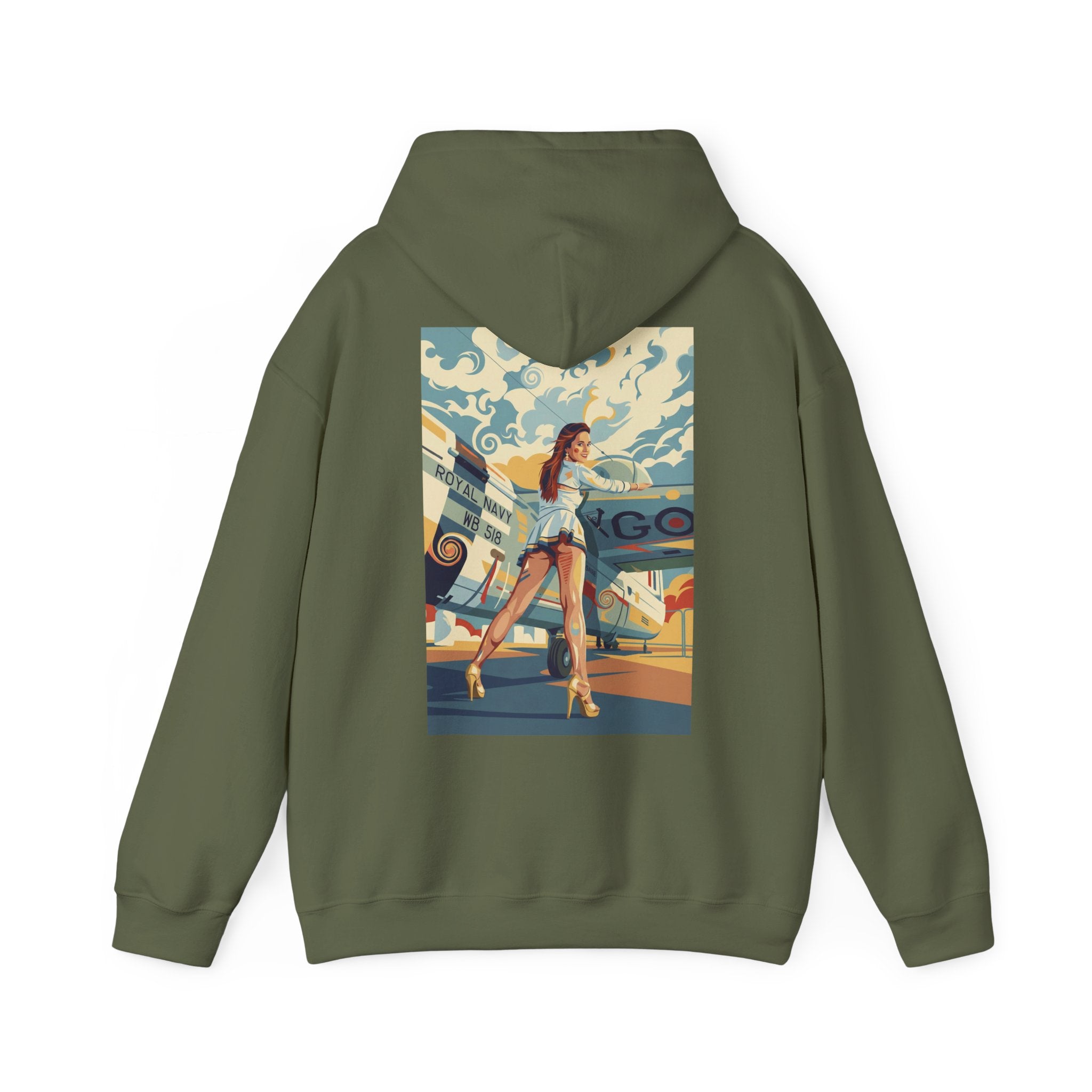 Good Girls-Pin Up Stewardess Hoodie | Parental Advisory  for the Bearded