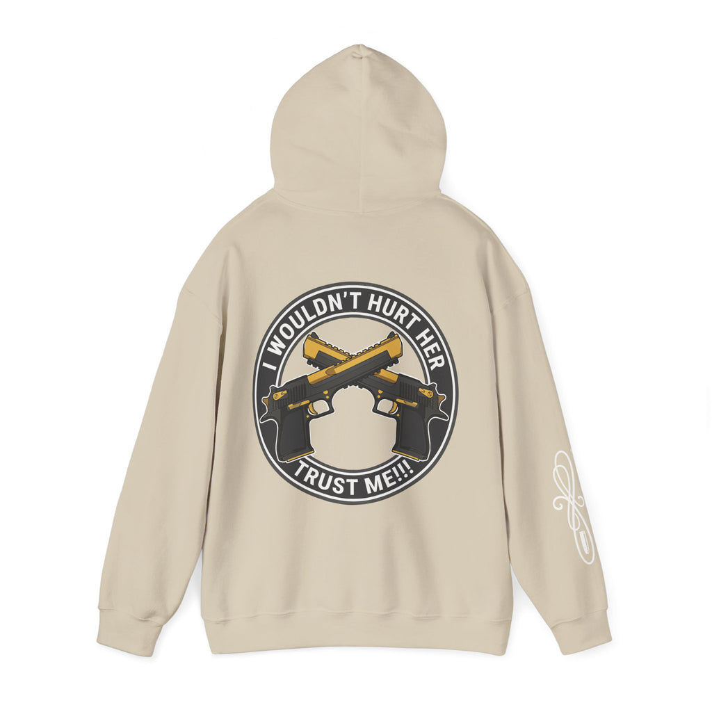 Protective Dad-Pistols Hoodie | Here’s Your Warning | White Font