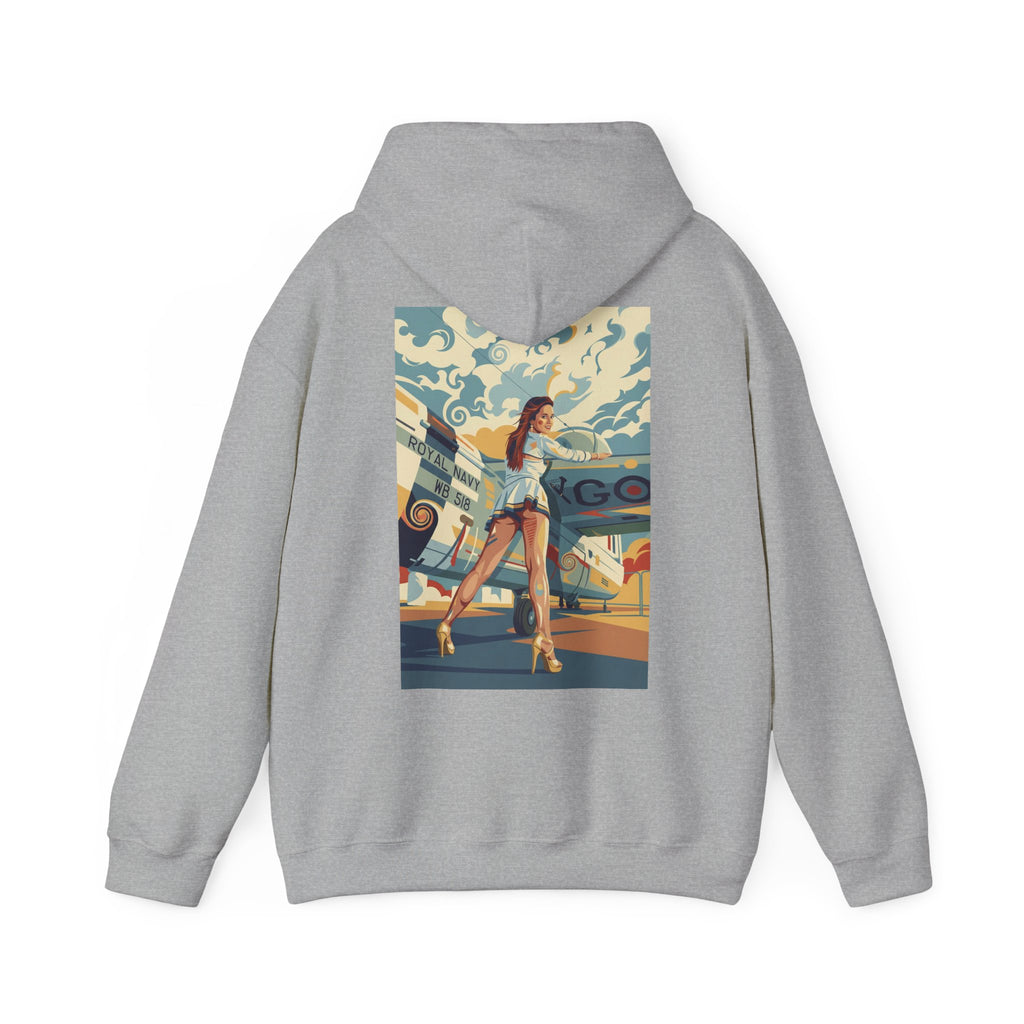 Good Girls-Pin Up Stewardess Hoodie | Parental Advisory  for the Bearded