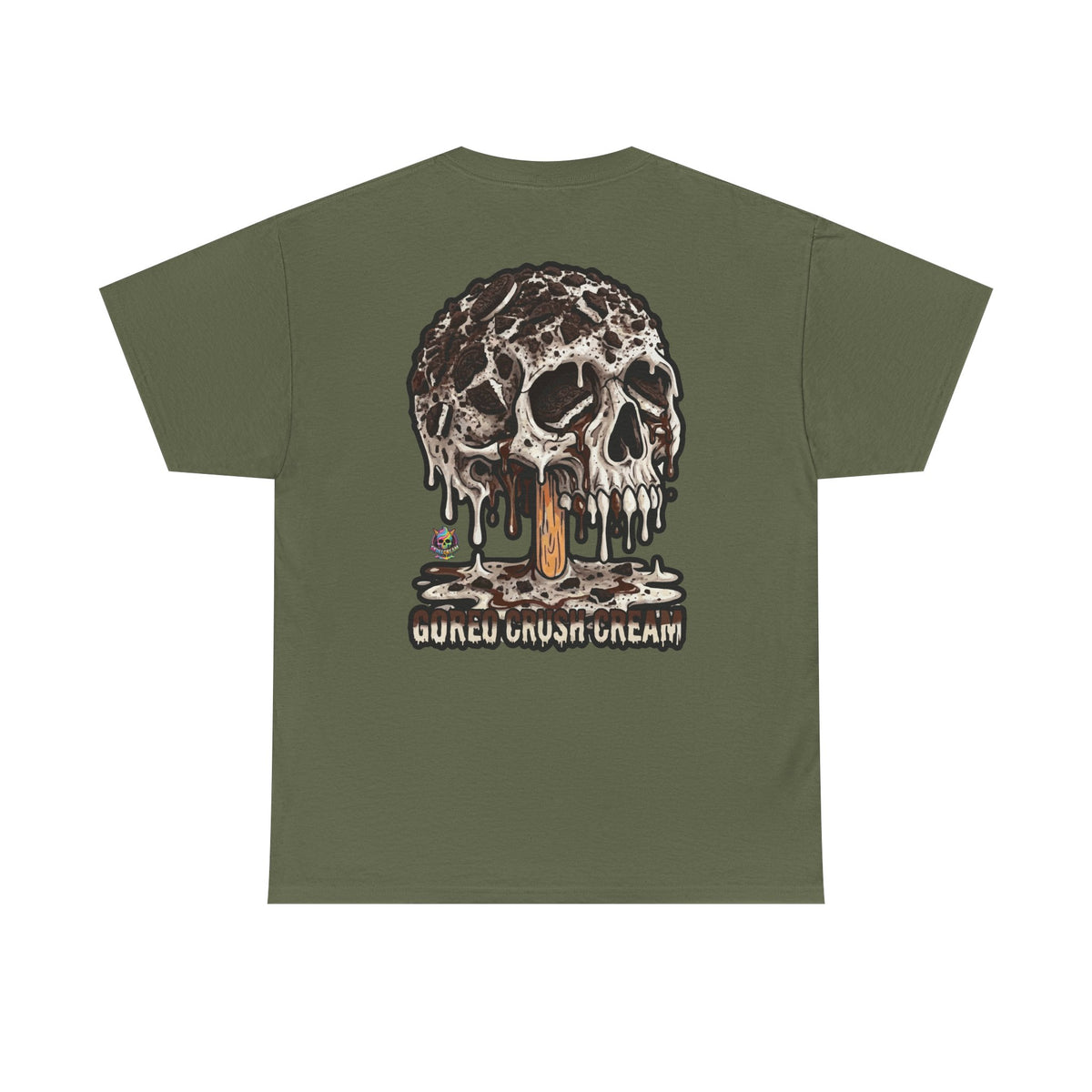 Skullcream-Goreo Crush Cream T-Shirt | Colorful Drip Graphic Tee