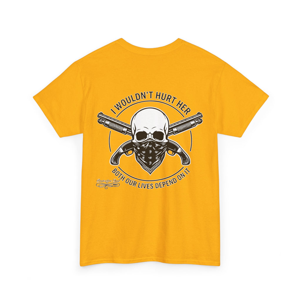 Protective Dad Sawed Off Shotguns T-Shirt | Here’s Your Warning