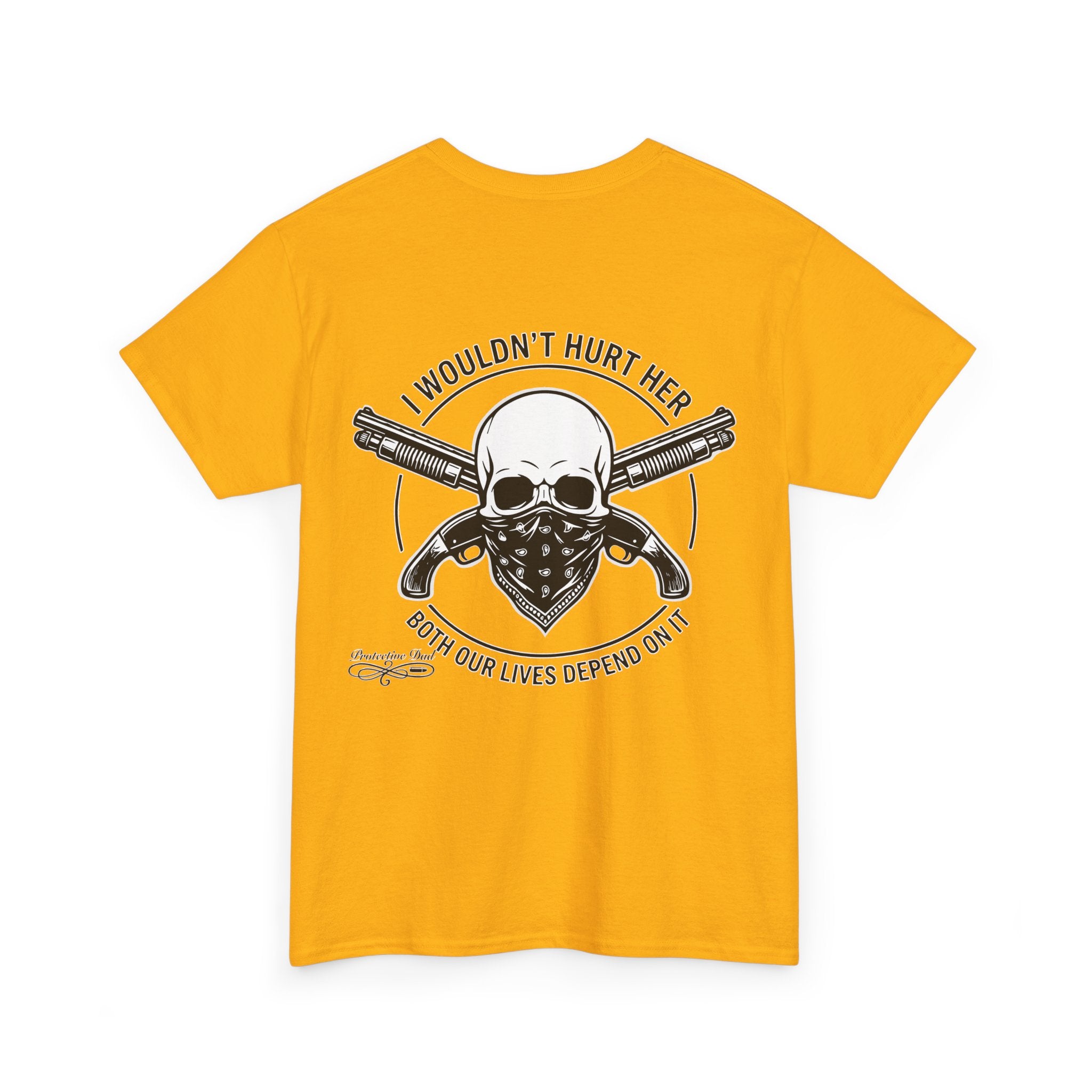 Protective Dad Sawed Off Shotguns T-Shirt | Here’s Your Warning
