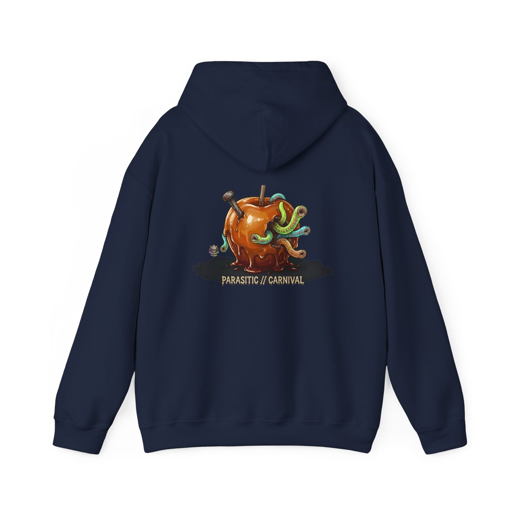 Skullcream Creepy Candy Apple Hoodie — 'Parasitic Carnival' Graphic Pullover