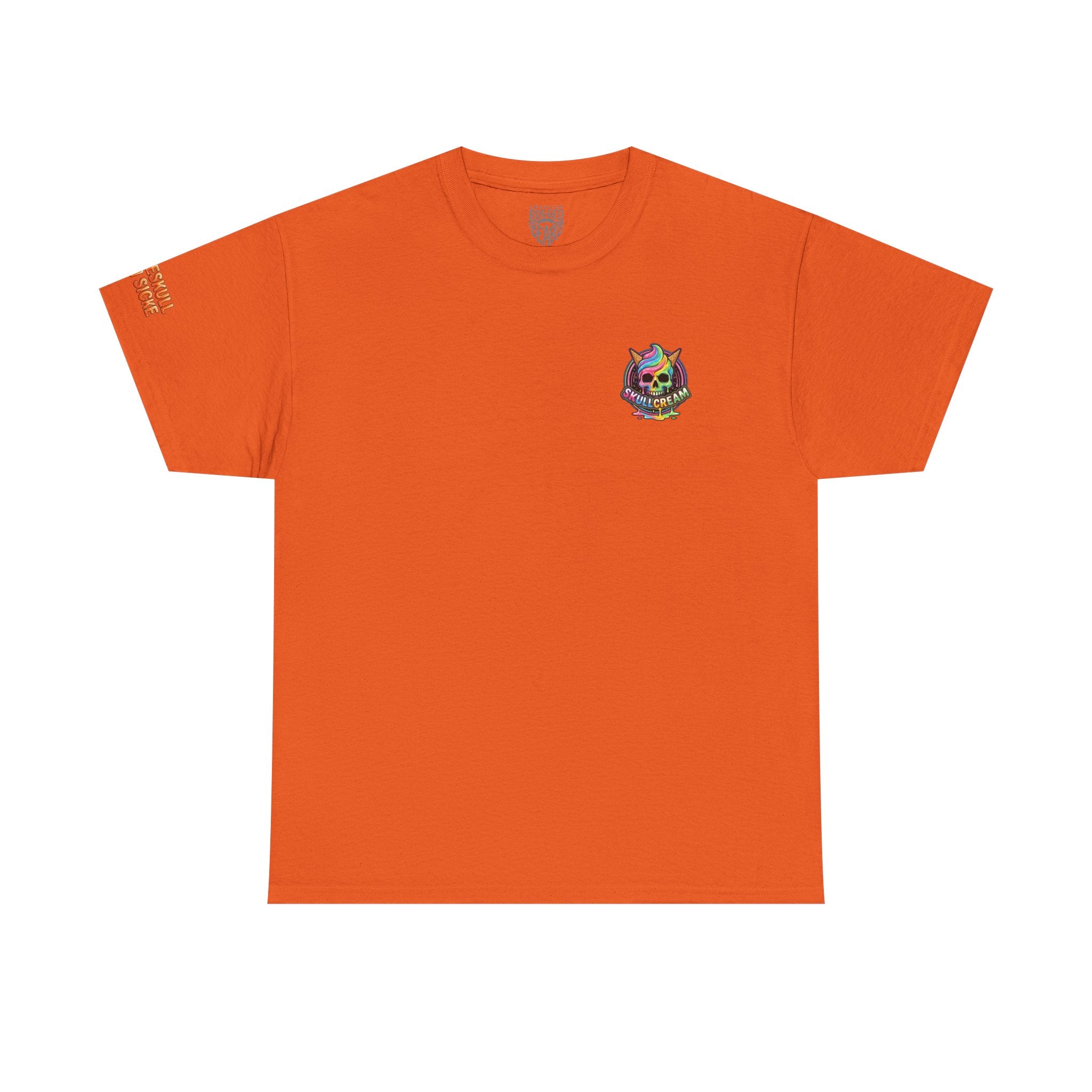 Skullcream-Orangeskull Cream Sickle T-Shirt | Colorful Drip Graphic Tee