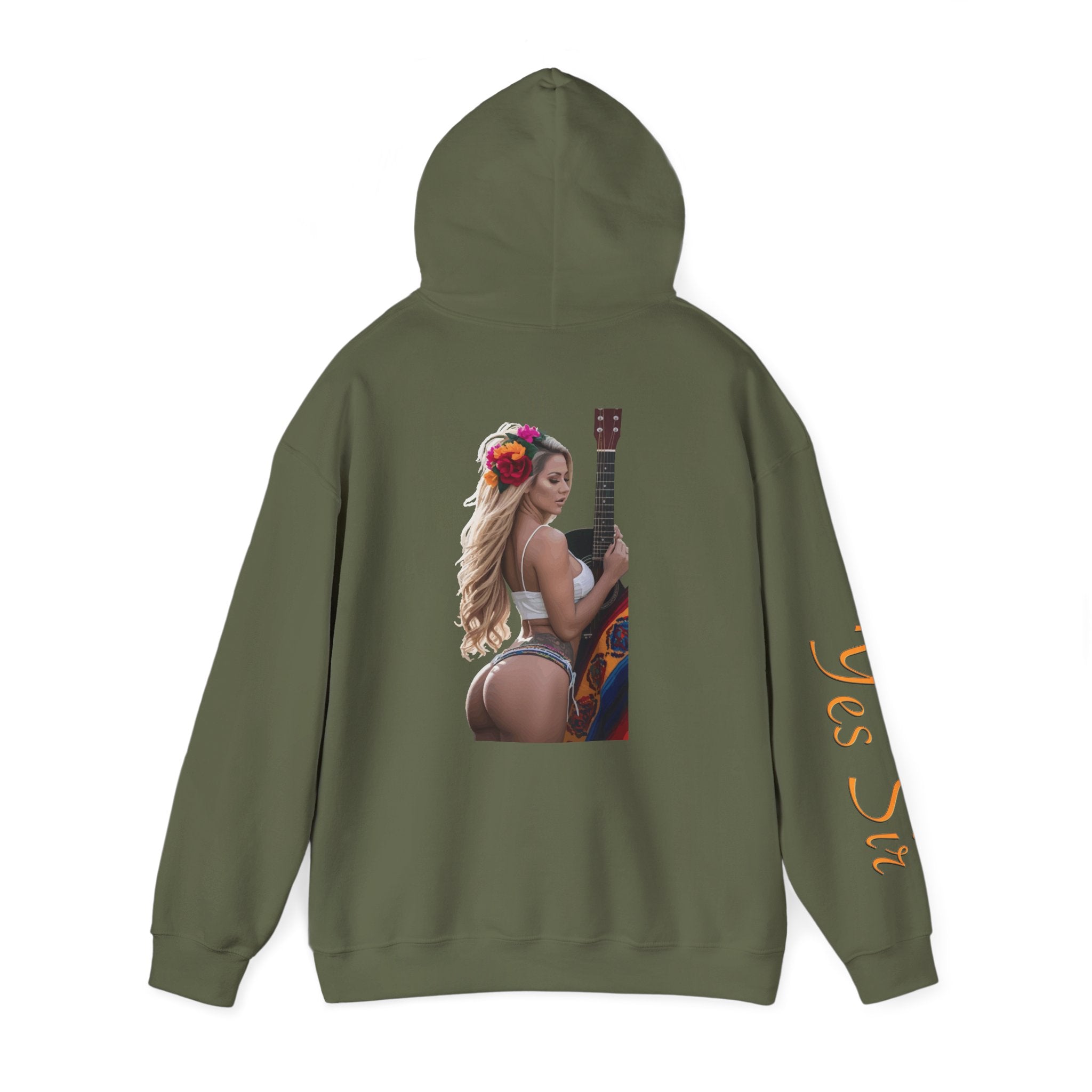 Pretty Flowers Yes Sir Hoodie | Parental Advisory  for the Bearded