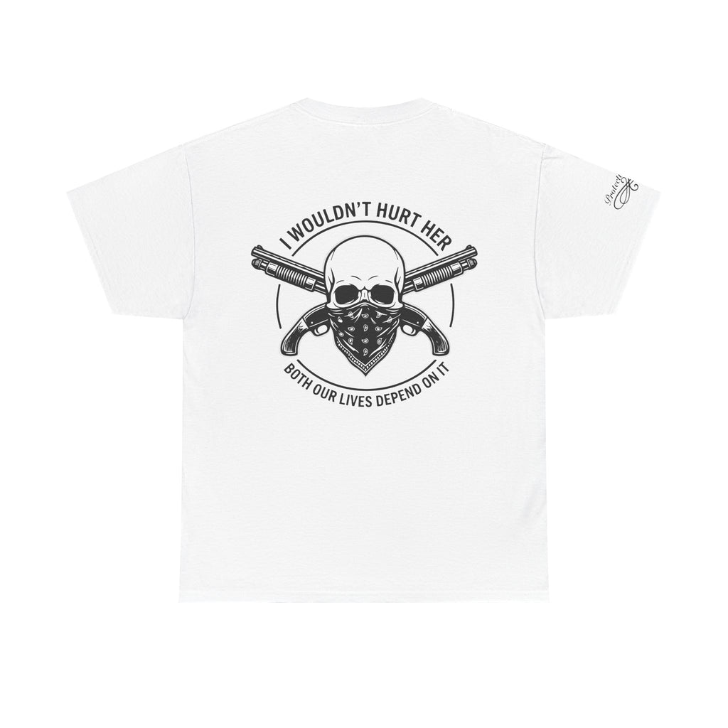 Protective Dad Sawed Off Shotguns T-Shirt | Here’s Your Warning