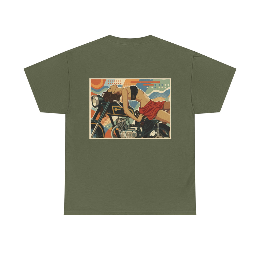 Yes Sir-Pin Up Biker T-Shirt | Parental Advisory  for the Bearded