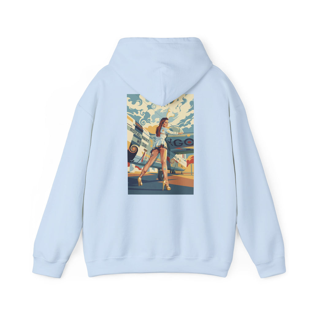 Yes Sir-Pin Up Stewardess Hoodie | Parental Advisory  for the Bearded