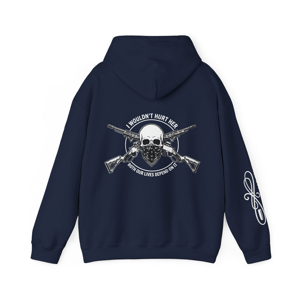 Protective Dad-Lever Actions Hoodie | Here’s Your Warning | White Font