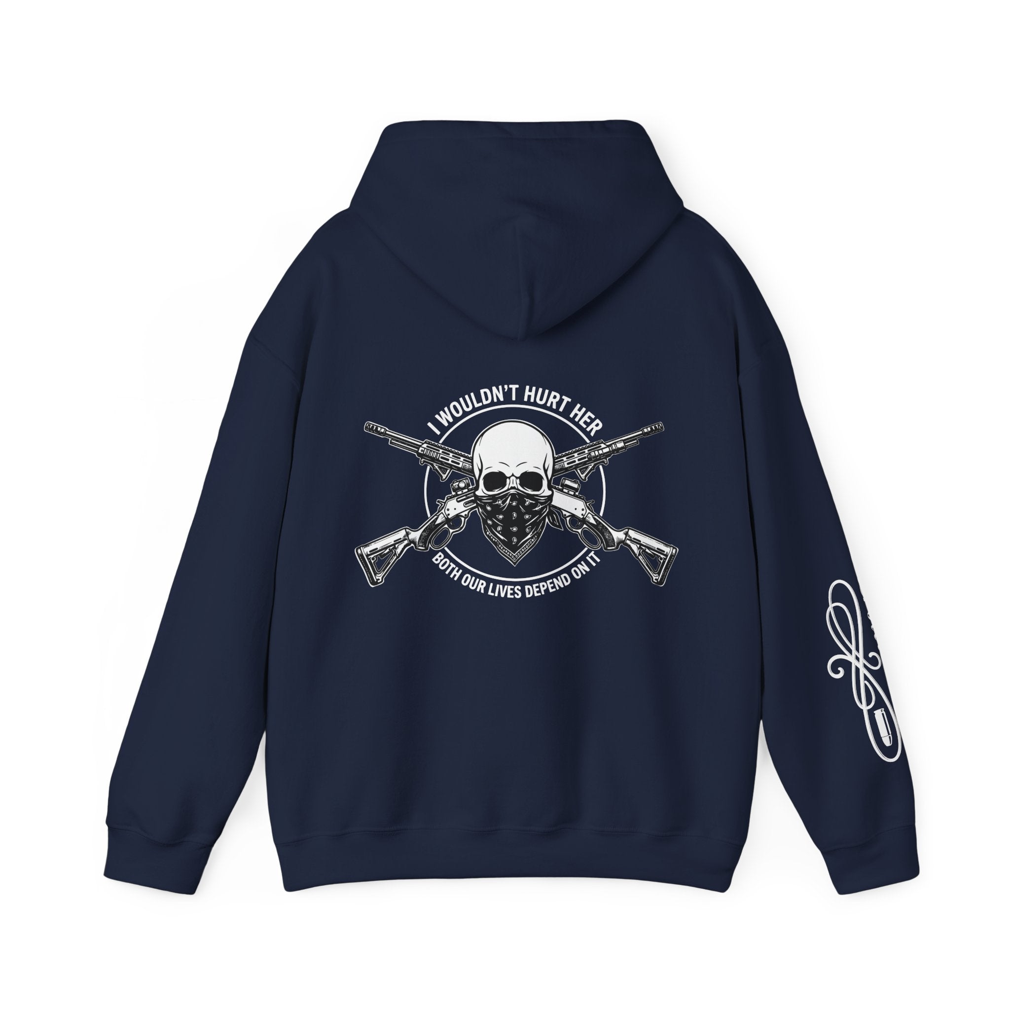 Protective Dad-Lever Actions Hoodie | Here’s Your Warning | White Font