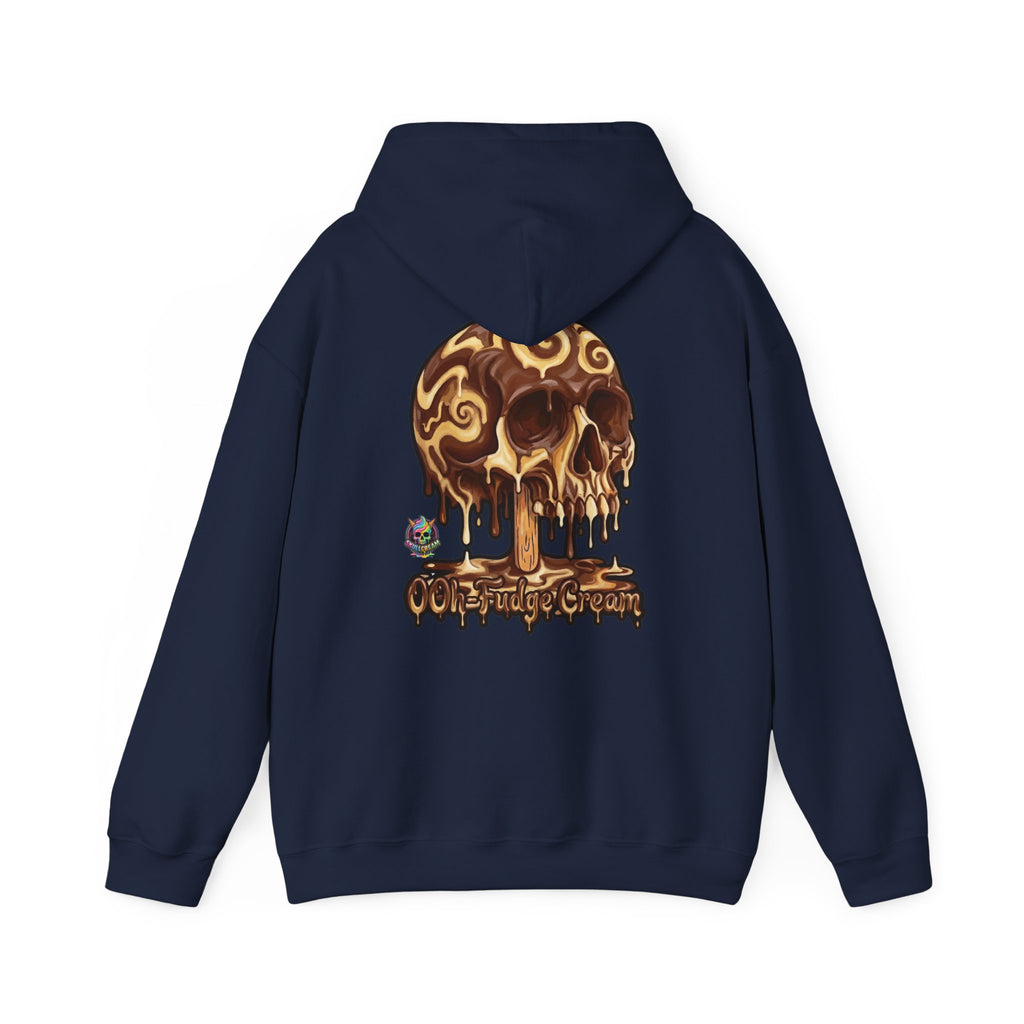 Skullcream-Ooh-Fudge Cream Hoodie | Dripping Skull Graphic