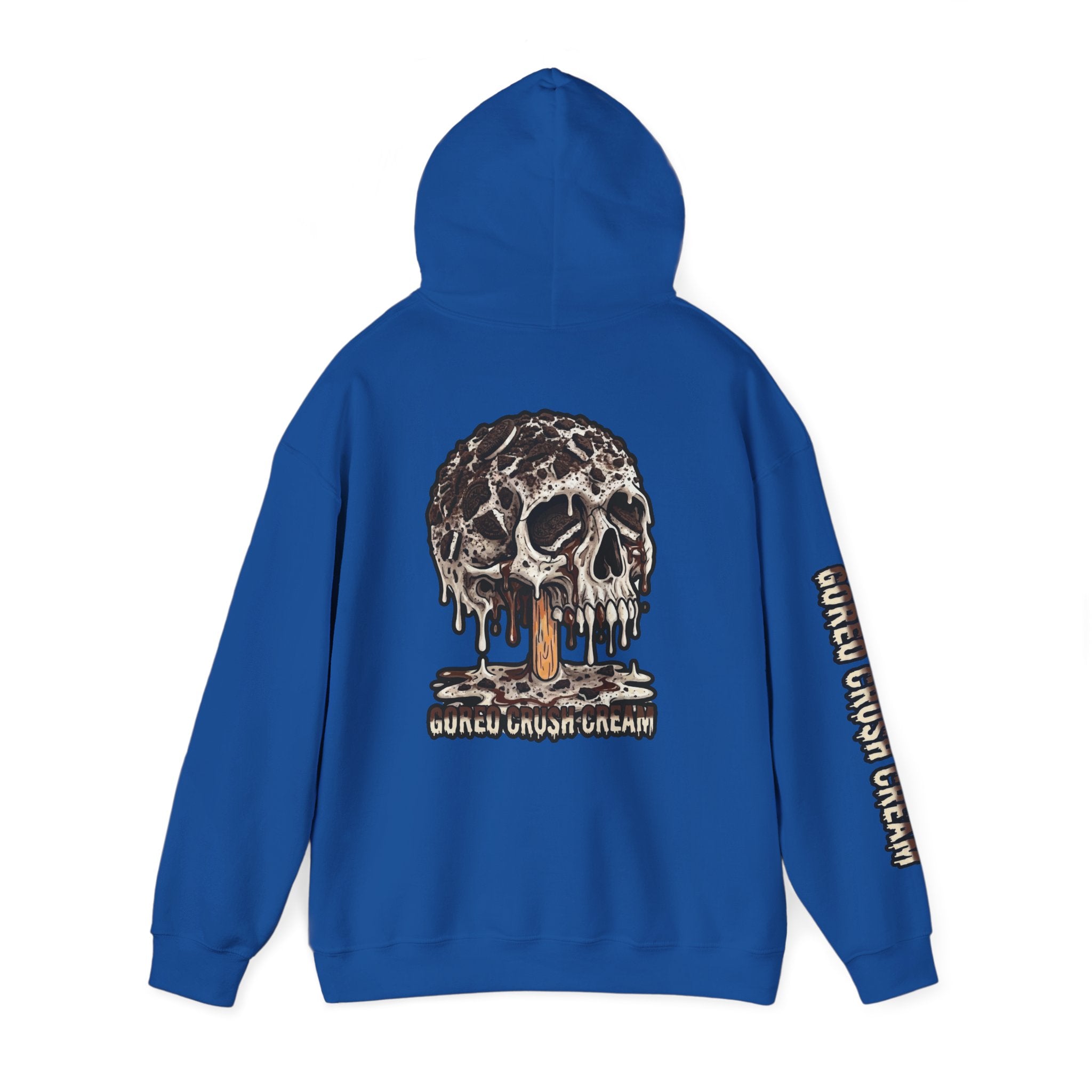 Skullcream-Goreo Crush Cream Hoodie | Dripping Skull Graphic