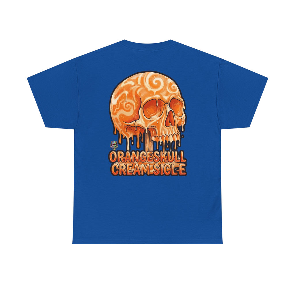Skullcream-Orangeskull Cream Sickle T-Shirt | Colorful Drip Graphic Tee