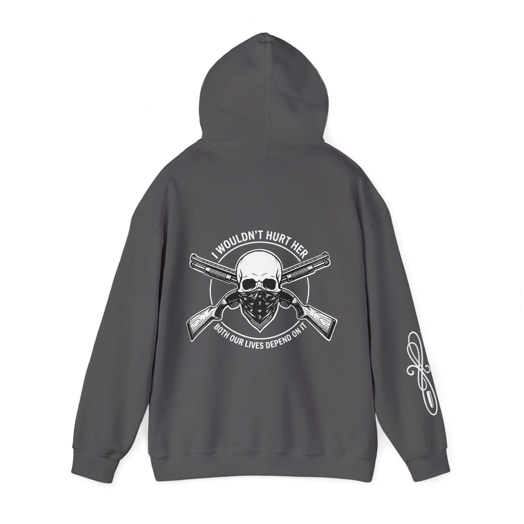 Protective Dad-Shotguns Hoodie | Here’s Your Warning | White Font