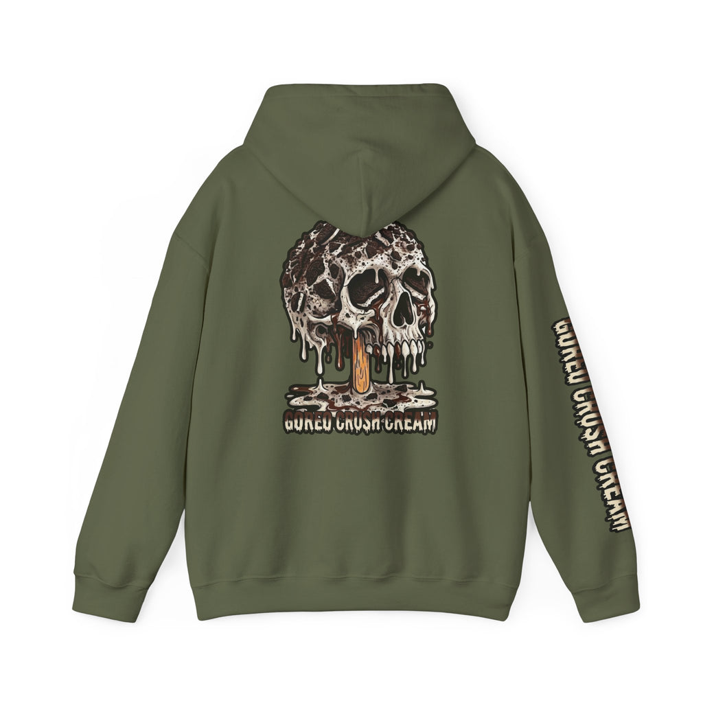 Skullcream-Goreo Crush Cream Hoodie | Dripping Skull Graphic