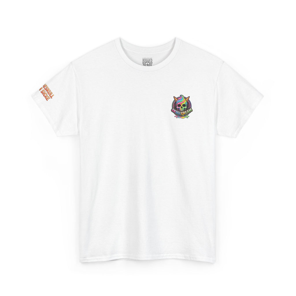 Skullcream-Orangeskull Cream Sickle T-Shirt | Colorful Drip Graphic Tee