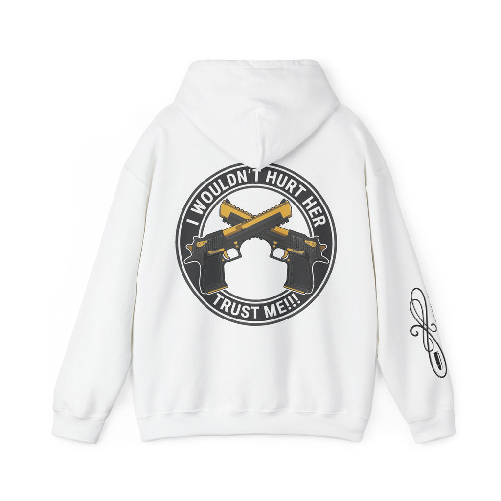Protective Dad-Pistols Hoodie | Here’s Your Warning | Black Font