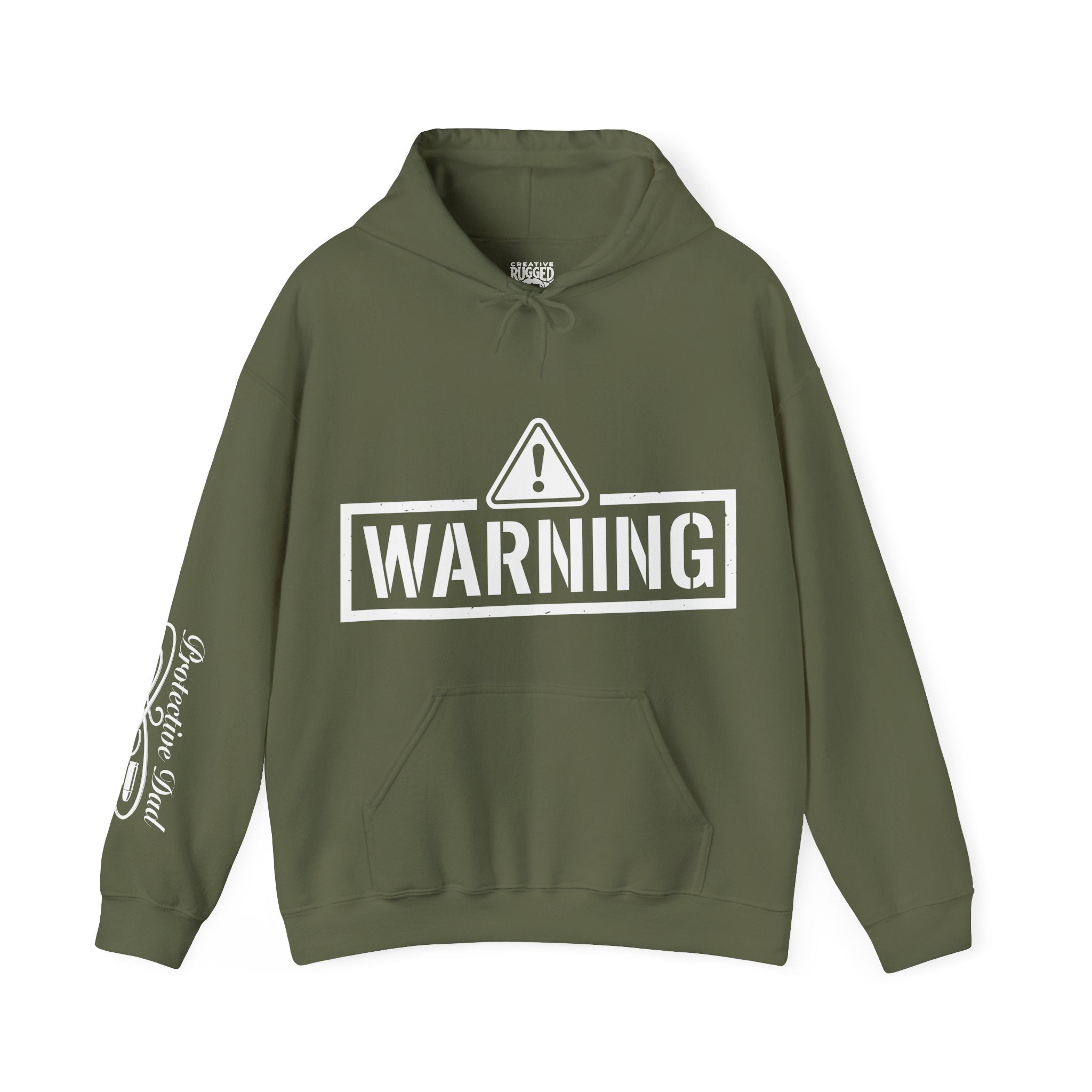 Protective Dad-Sawed Off Shotguns Hoodie | Here’s Your Warning | White Font