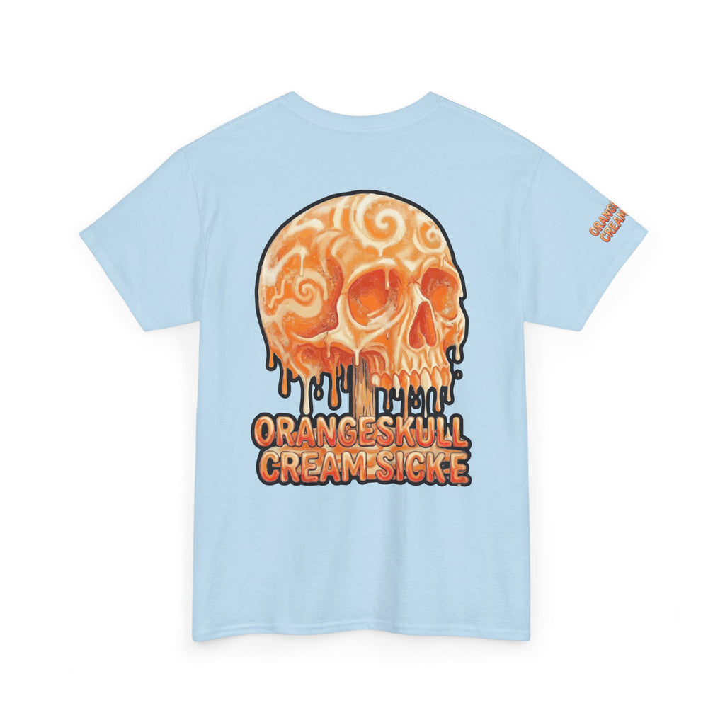 Skullcream-Orangeskull Cream Sickle T-Shirt | Colorful Drip Graphic Tee
