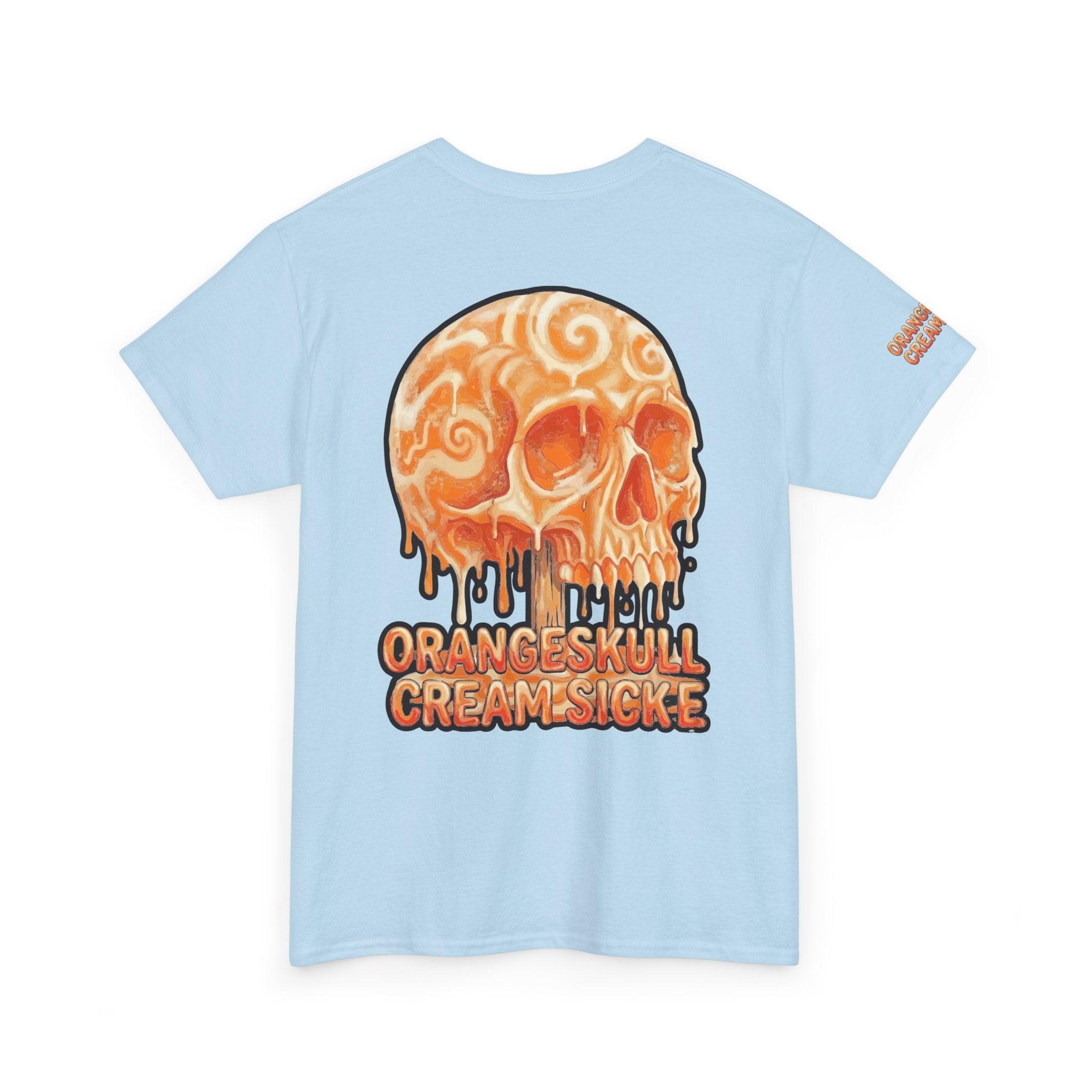Skullcream-Orangeskull Cream Sickle T-Shirt | Colorful Drip Graphic Tee