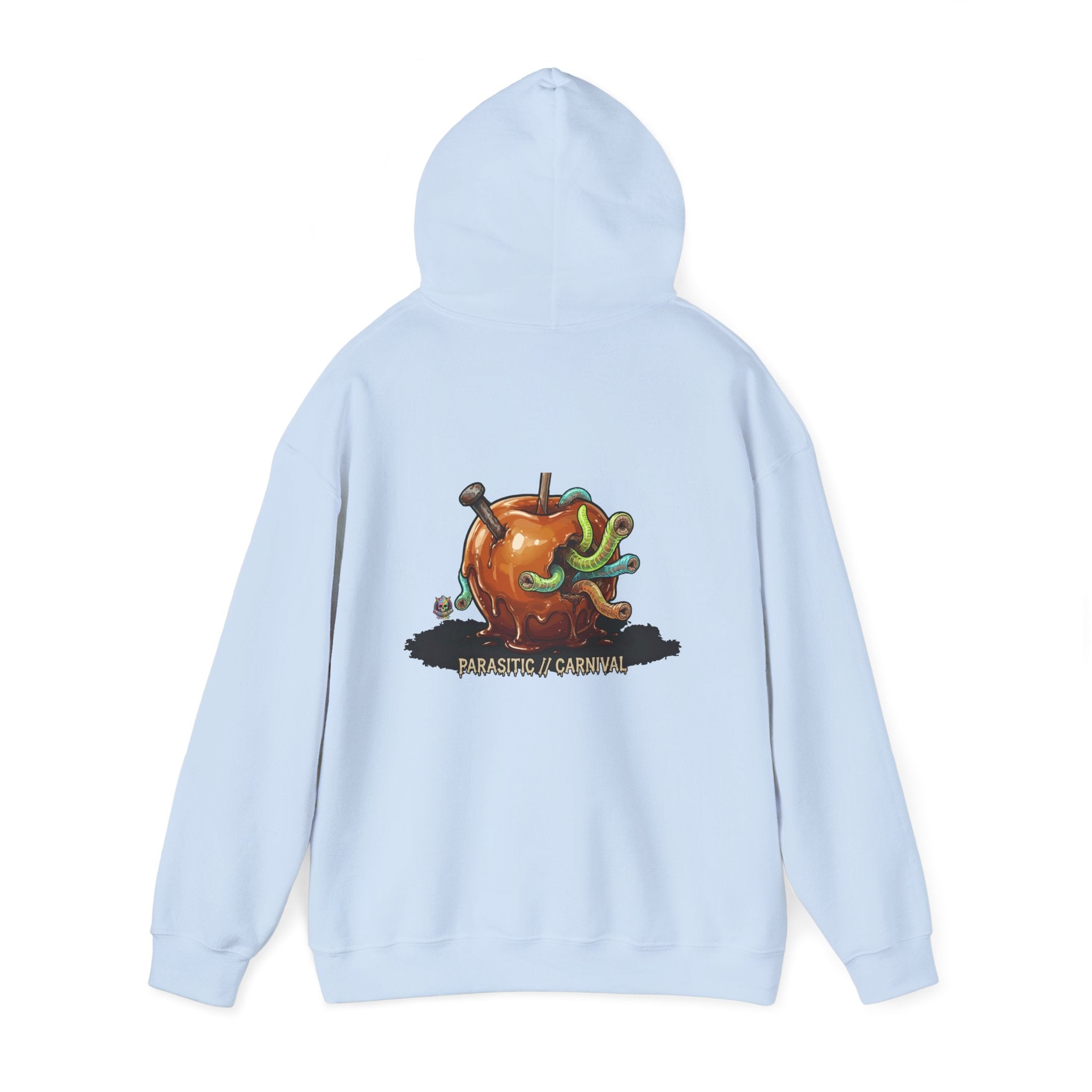 Skullcream Creepy Candy Apple Hoodie — 'Parasitic Carnival' Graphic Pullover