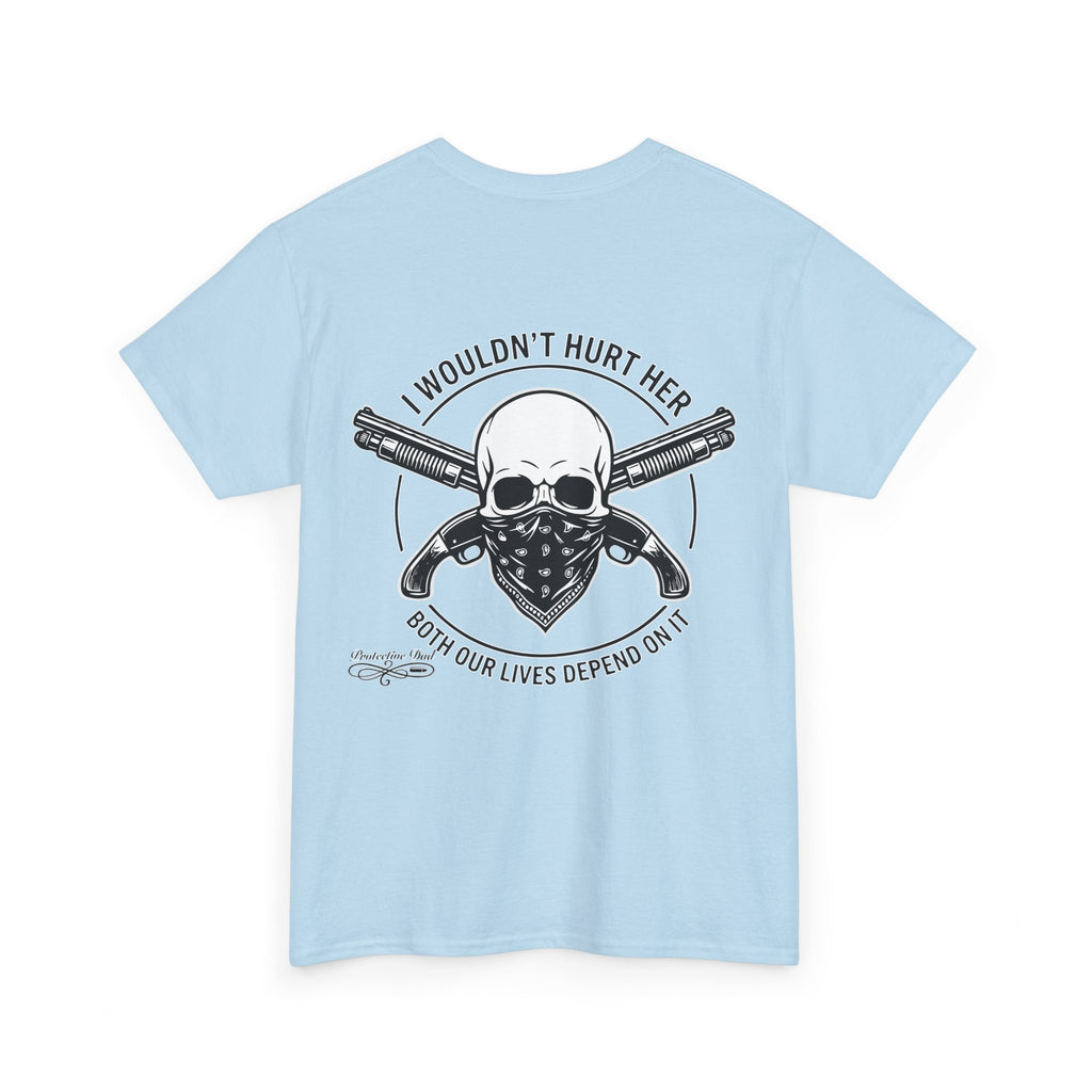 Protective Dad Sawed Off Shotguns T-Shirt | Here’s Your Warning