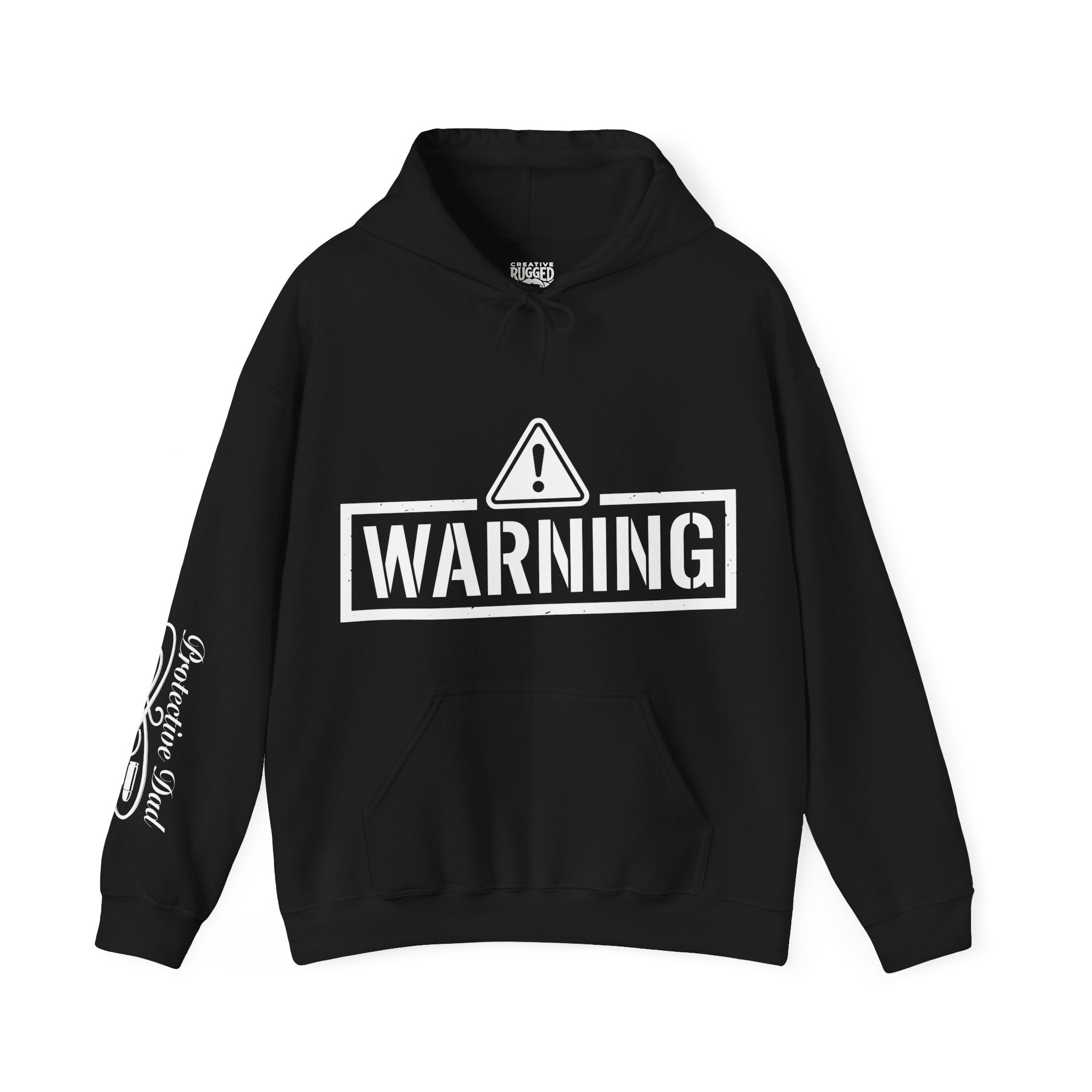Protective Dad-Assault Rifles Hoodie | Here’s Your Warning | White Font