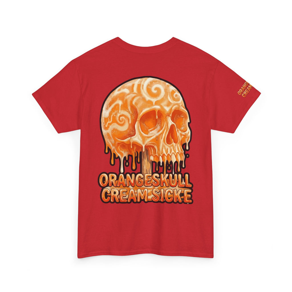 Skullcream-Orangeskull Cream Sickle T-Shirt | Colorful Drip Graphic Tee