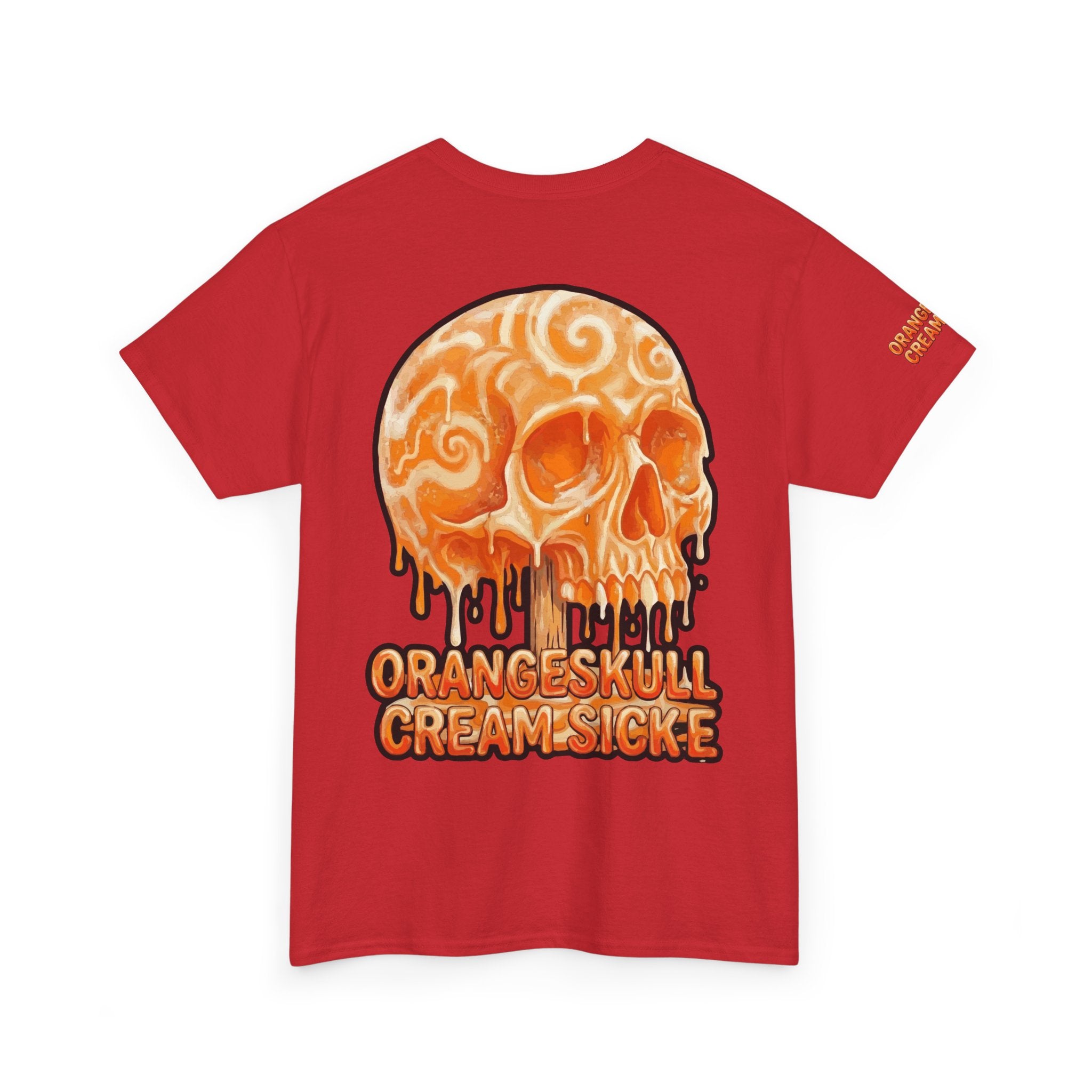 Skullcream-Orangeskull Cream Sickle T-Shirt | Colorful Drip Graphic Tee