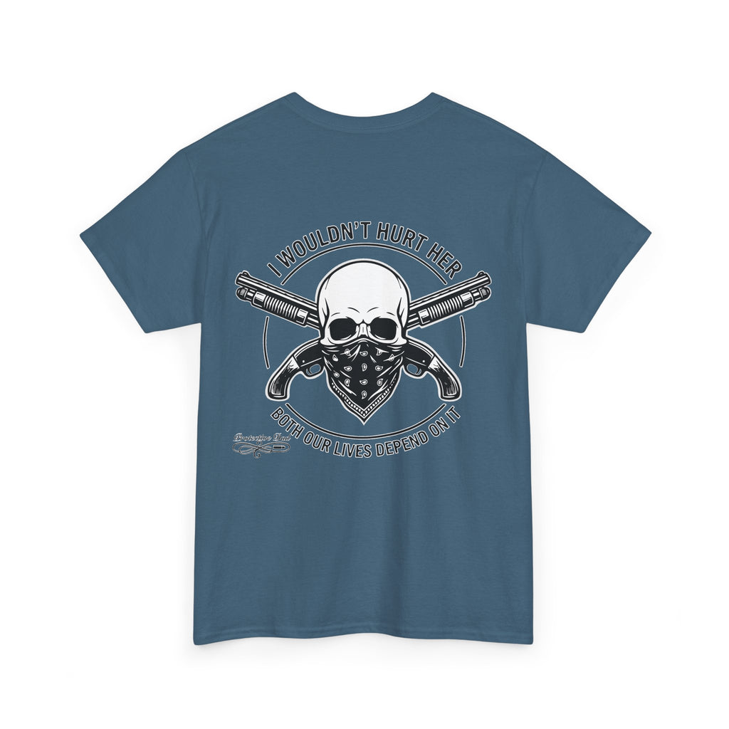 Protective Dad Sawed Off Shotguns T-Shirt | Here’s Your Warning