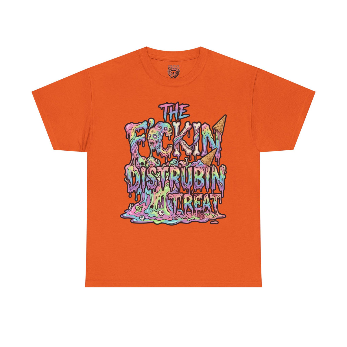Skullcream-Orangeskull Cream Sickle T-Shirt | Colorful Drip Graphic Tee