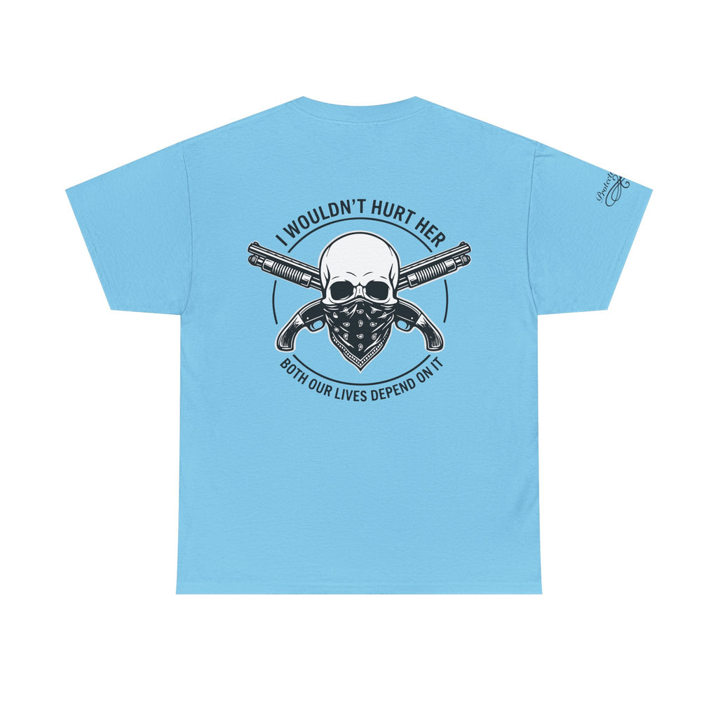 Protective Dad Sawed Off Shotguns T-Shirt | Here’s Your Warning