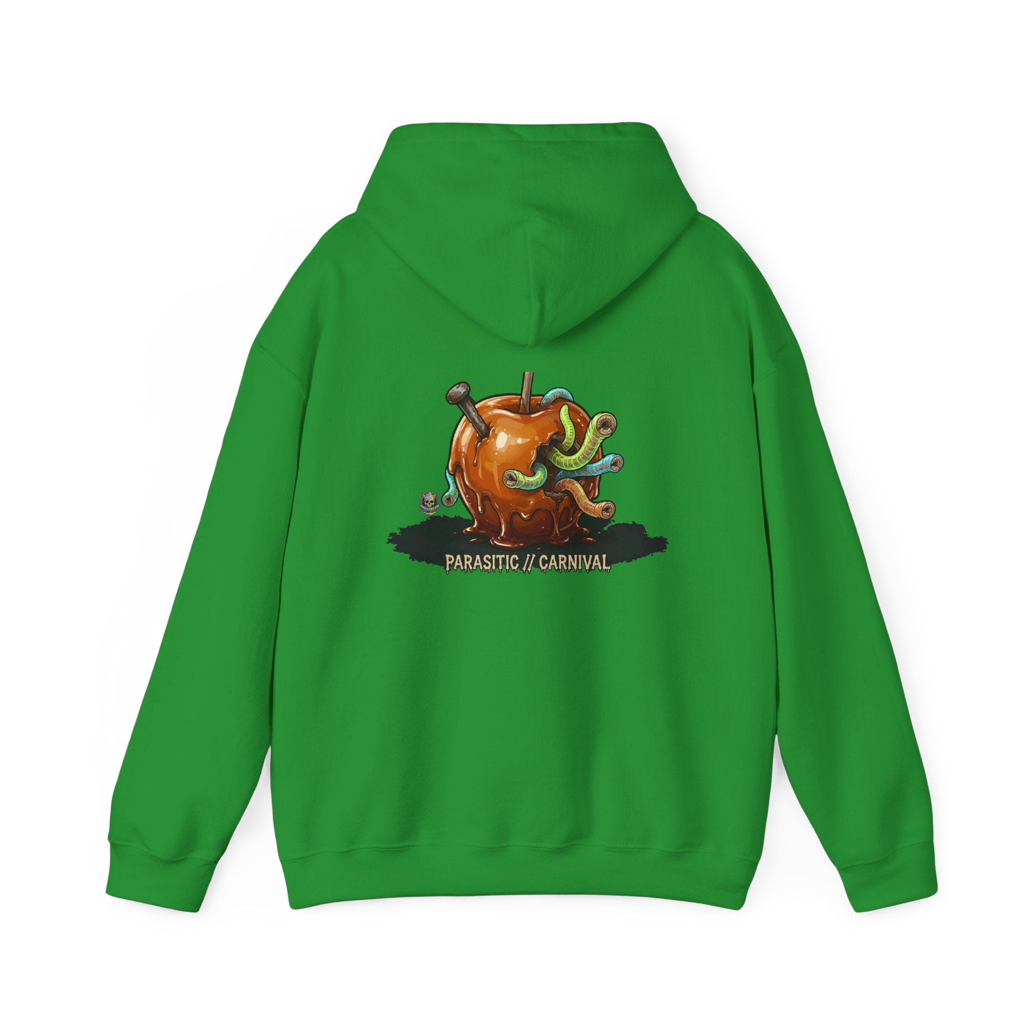 Skullcream Creepy Candy Apple Hoodie — 'Parasitic Carnival' Graphic Pullover
