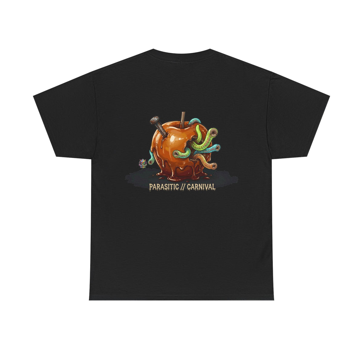 Skullcream Carnival Caramel Apple - Spooky Candy Apple Graphic T-Shirt