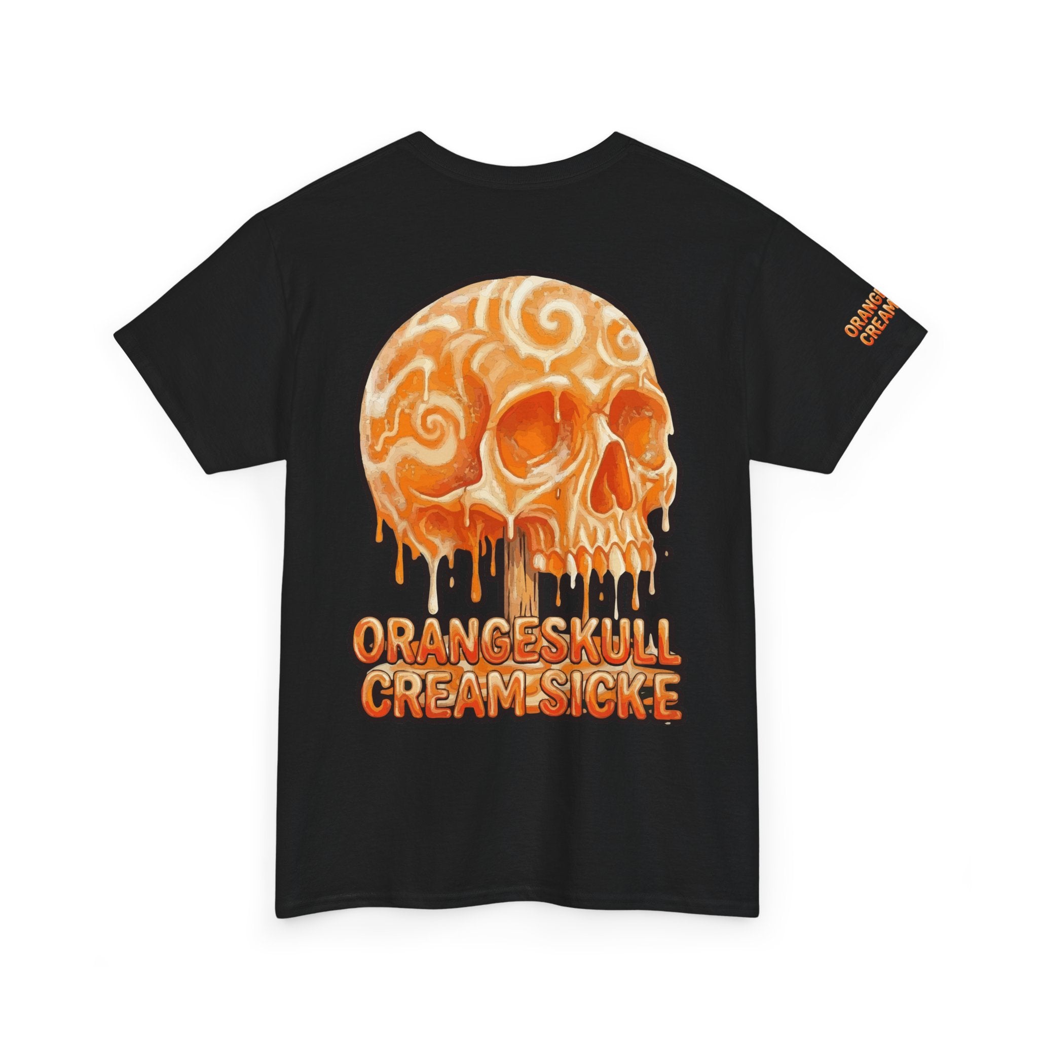 Skullcream-Orangeskull Cream Sickle T-Shirt | Colorful Drip Graphic Tee