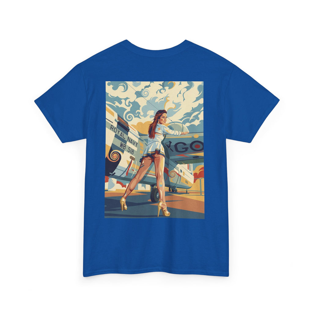 Good Girl-Pin Up Stewardess T-Shirt | Parental Advisory  for the Bearded