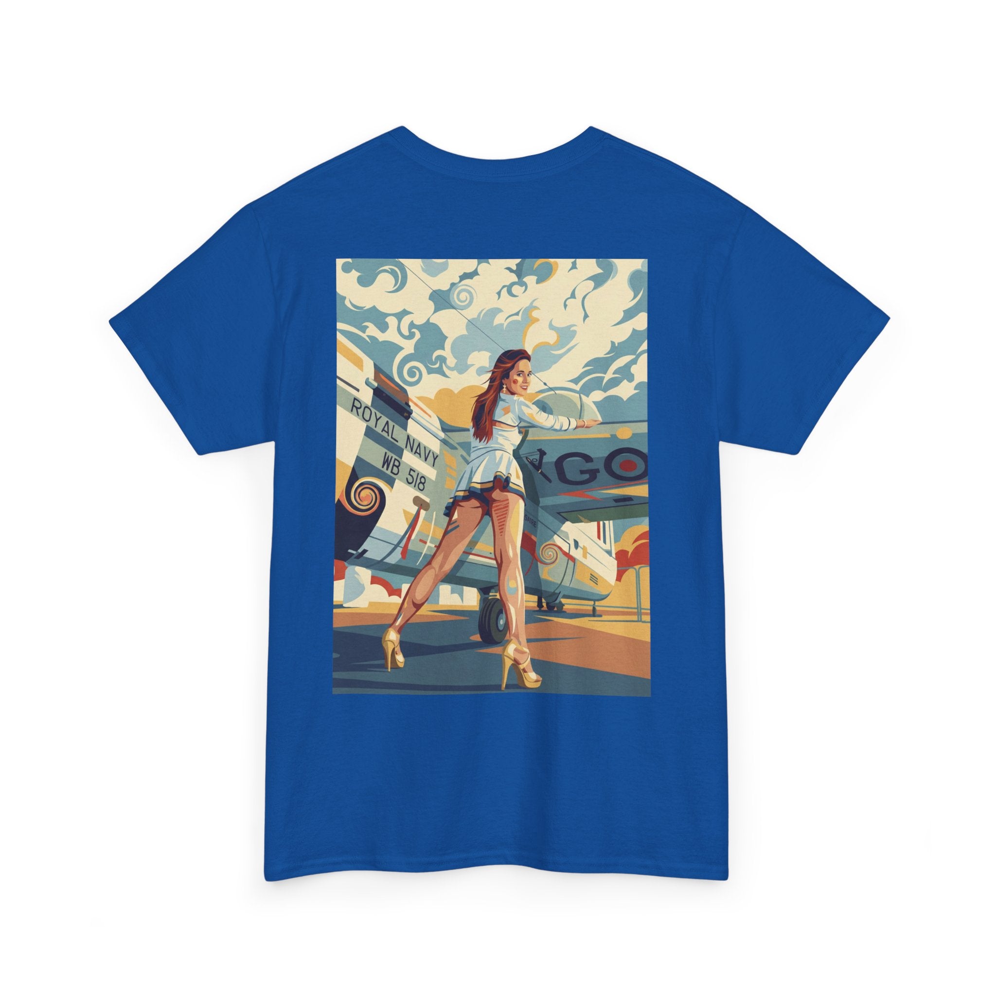 Good Girl-Pin Up Stewardess T-Shirt | Parental Advisory  for the Bearded