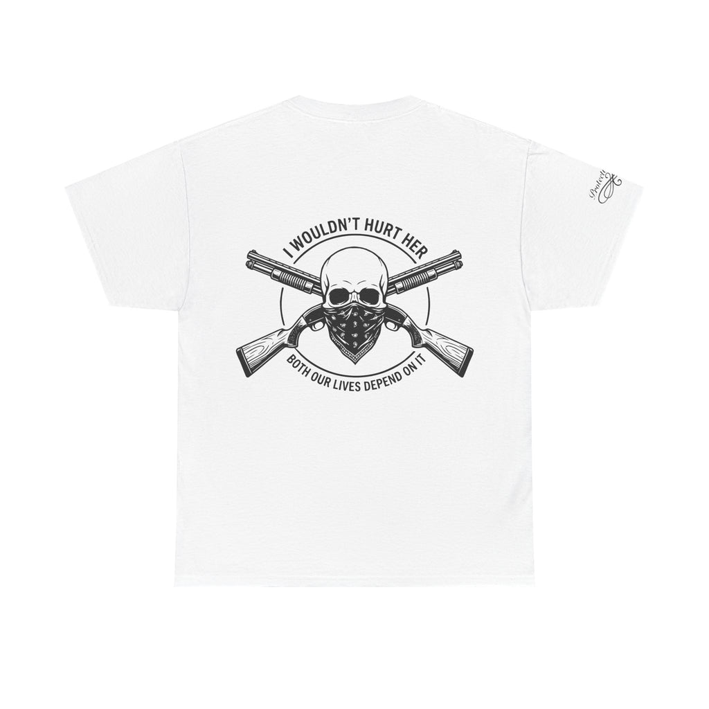Protective Dad-Shotguns T-Shirt | Here’s Your Warning | Black Font